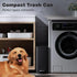 Veelesa Slim Bathroom Trash Can with Soft Close Lid, 1.6 Gallon Stainless Steel Garbage Can with Removable Inner Bucket